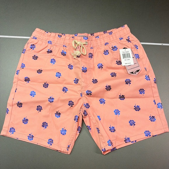 Drill Clothing Company Other - Drill Clothing Company Mens L Stretch Chino Shorts Pink W/ Rose Print NWT